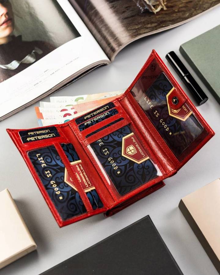 Гаманець жіночий PETERSON PTN-247-BO-Red Гаманець жіночий PETERSON PTN-247-BO-Red
