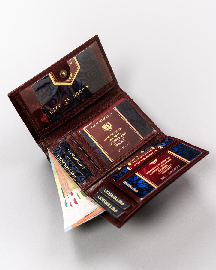 Гаманець жіночий PETERSON PTN-247-BO-Wine Гаманець жіночий PETERSON PTN-247-BO-Wine