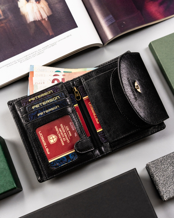 Гаманець жіночий PETERSON PTN-405-BO-Black Гаманець жіночий PETERSON PTN-405-BO-Black