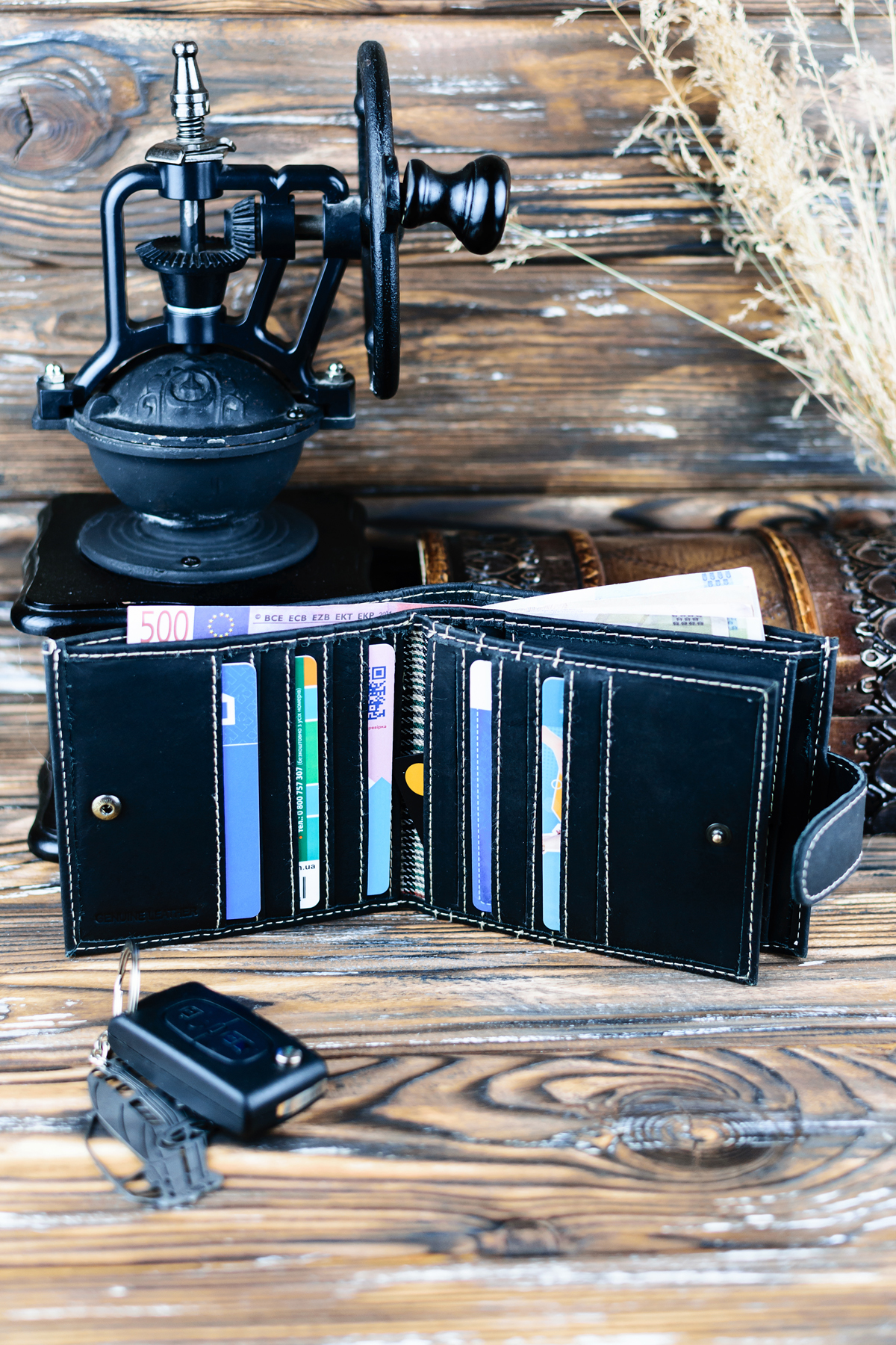 Гаманець чоловічий DNK Leather DNK-01L-BAW-BLACK Гаманець чоловічий DNK Leather DNK-01L-BAW-BLACK