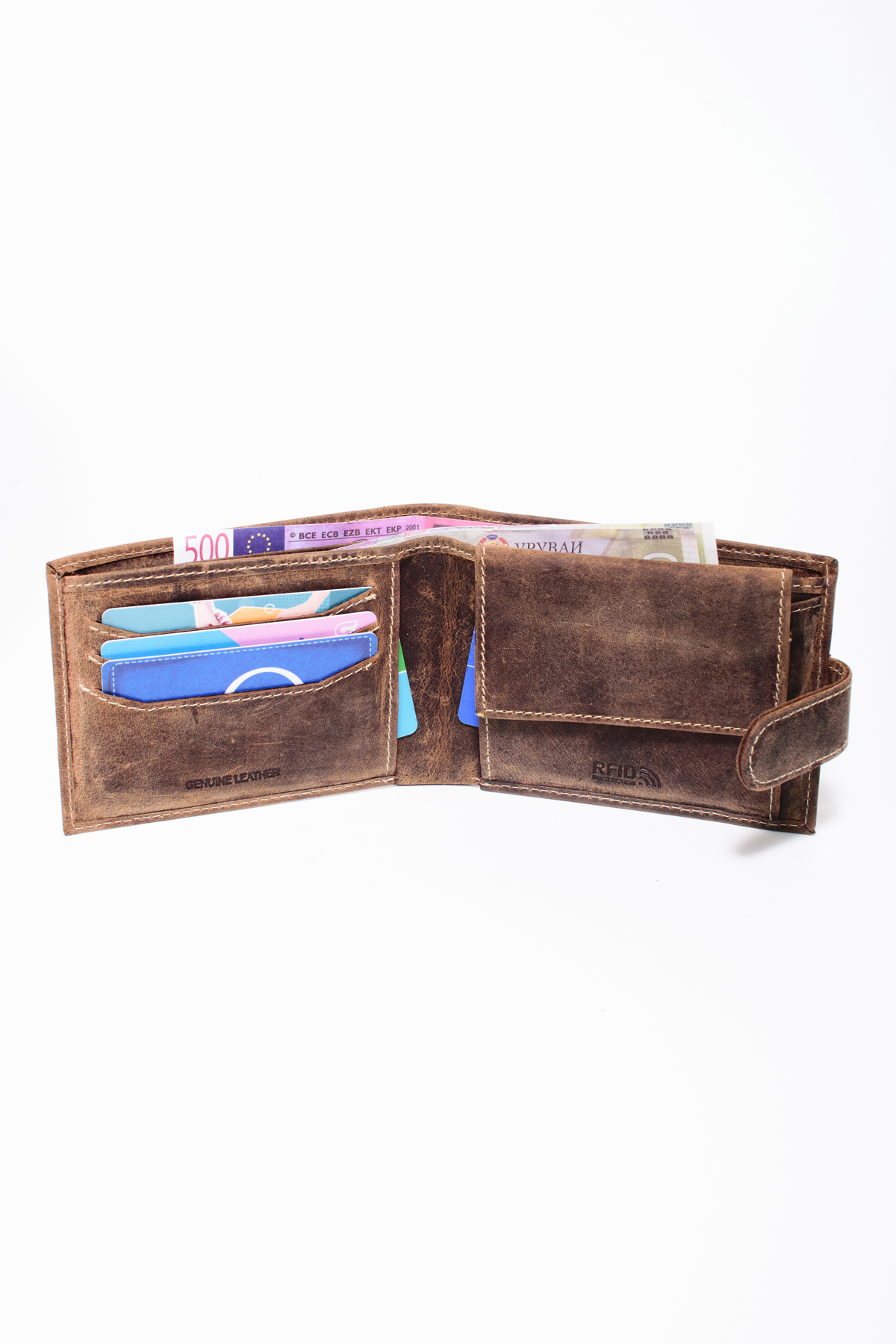 Гаманець чоловічий DNK Leather DNK-1189L-BAW-TAN Гаманець чоловічий DNK Leather DNK-1189L-BAW-TAN