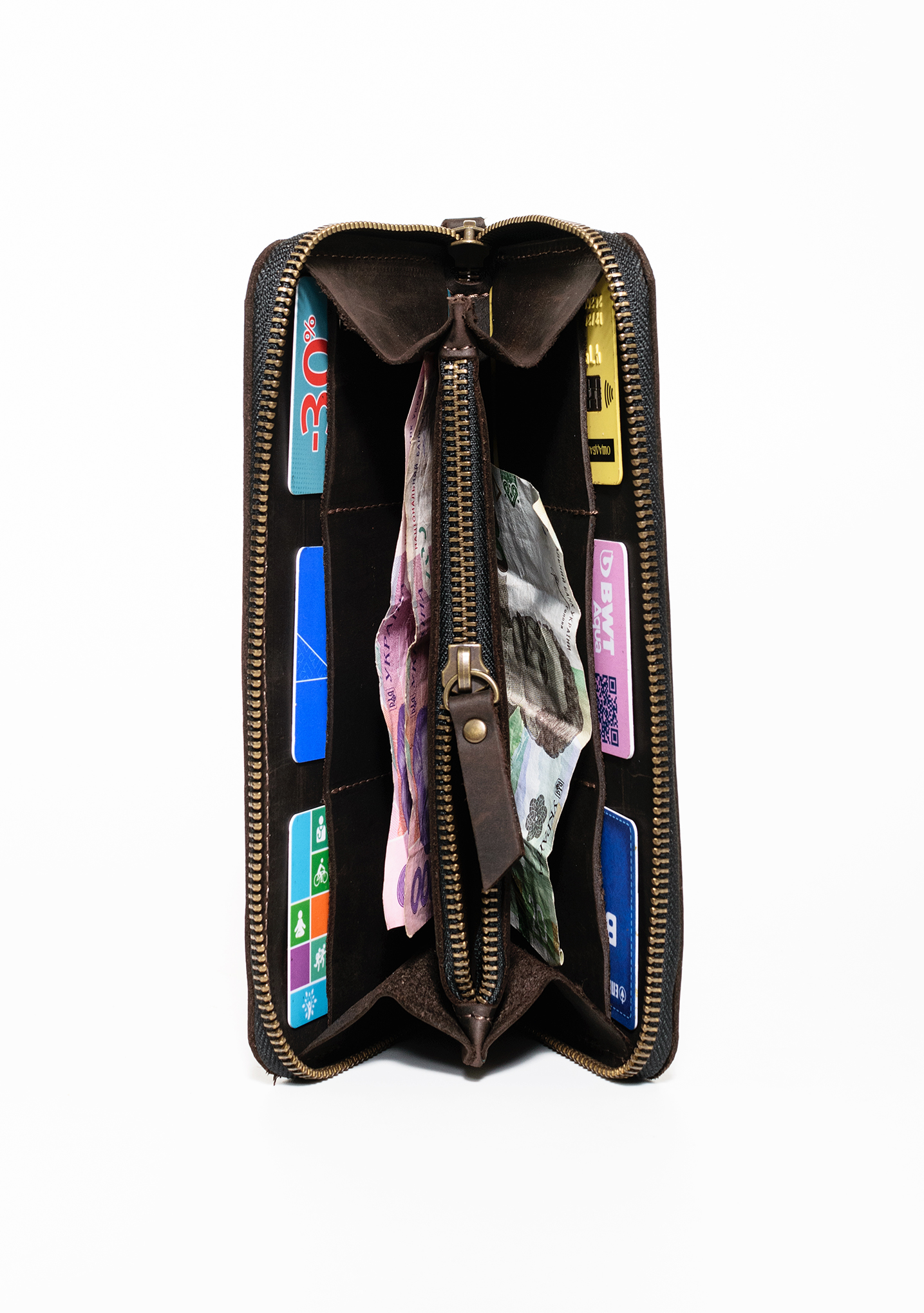 Гаманець шкіряний на блискавці DNK Leather DNK-LW-01-col.F Гаманець шкіряний на блискавці DNK Leather DNK-LW-01-col.F