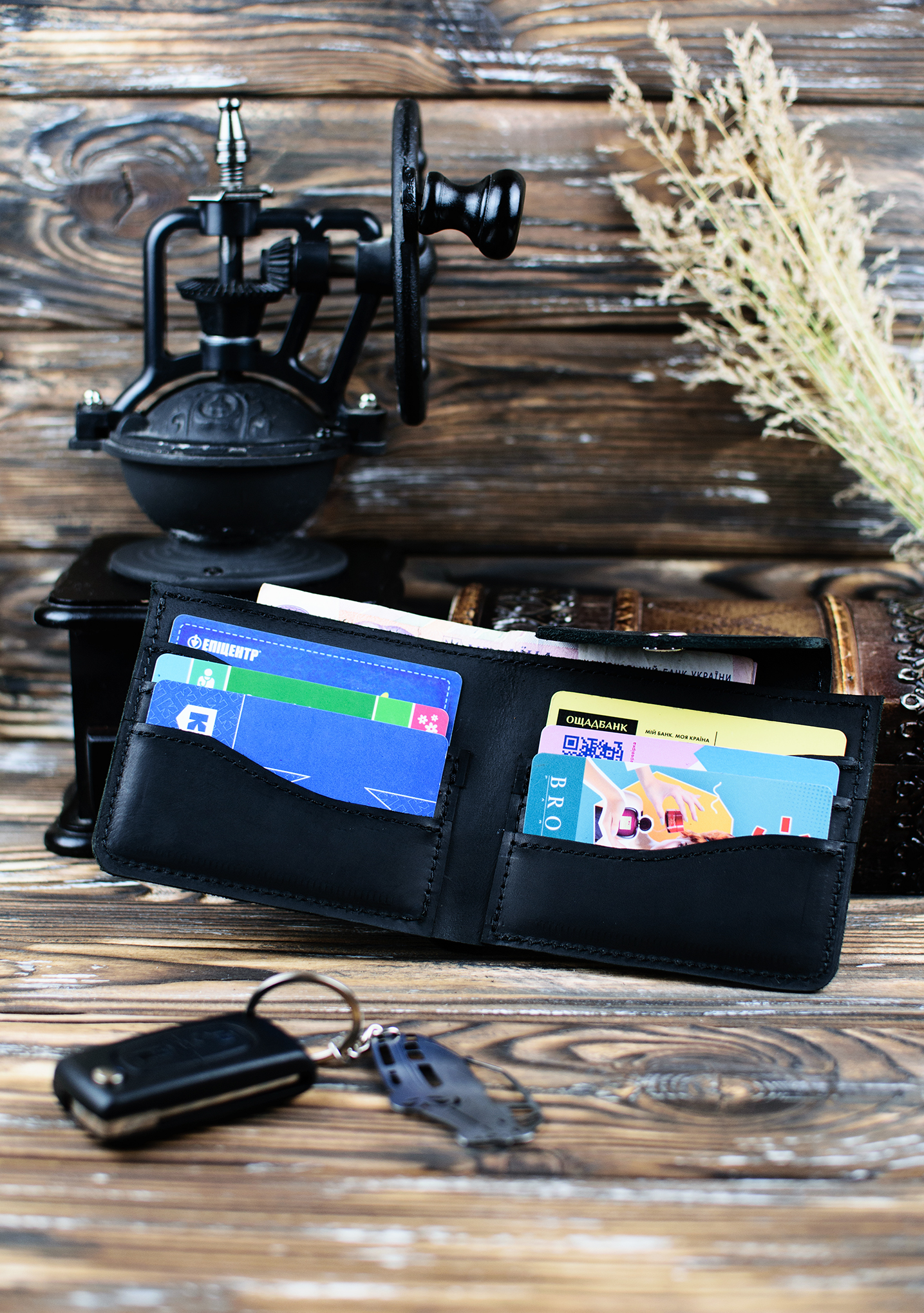 Гаманець шкіряний DNK Leather DNK-LW-08-col.J чорний Гаманець шкіряний DNK Leather DNK-LW-08-col.J чорний