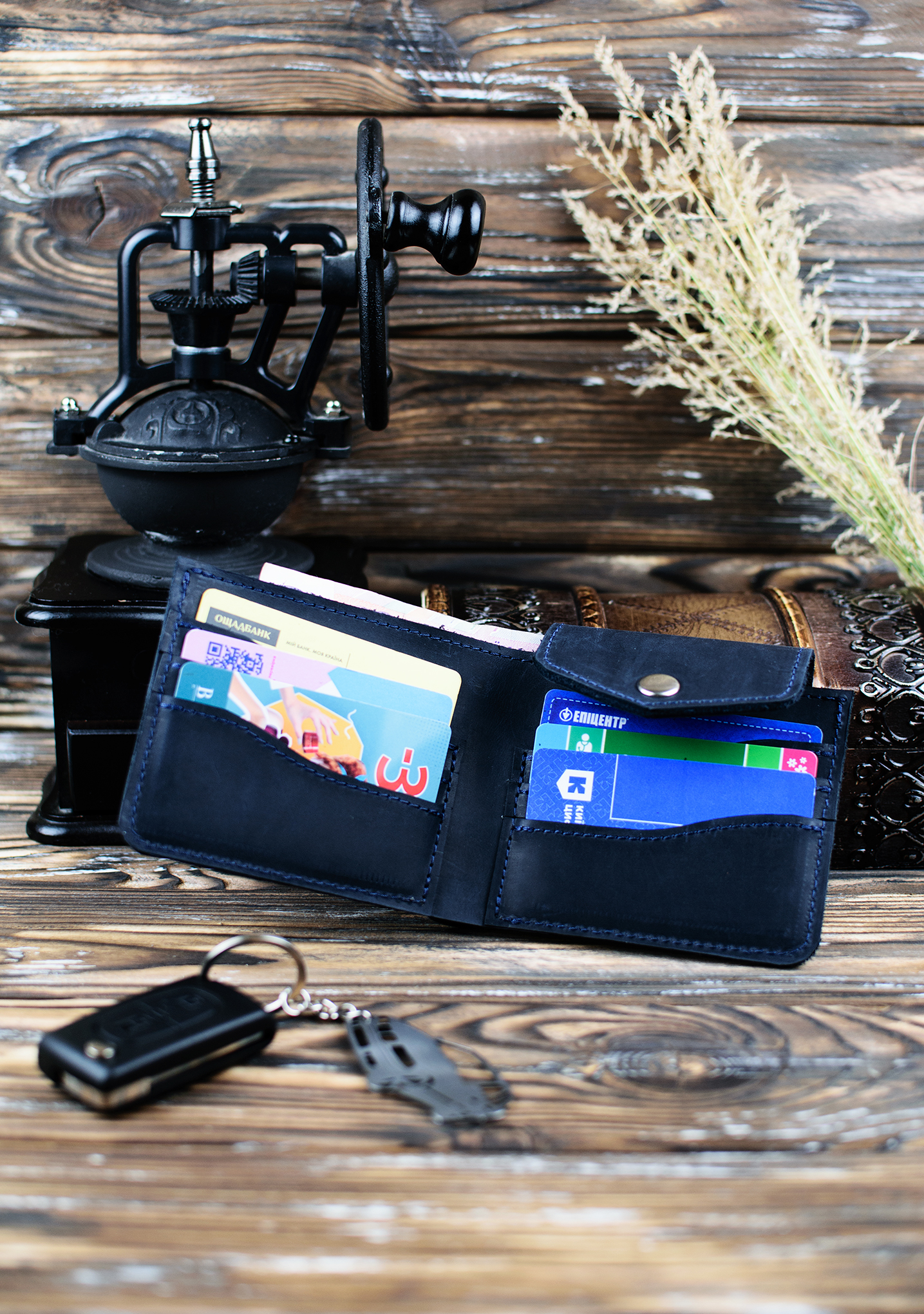 Гаманець шкіряний DNK Leather DNK-LW-08-col.K синій Гаманець шкіряний DNK Leather DNK-LW-08-col.K синій