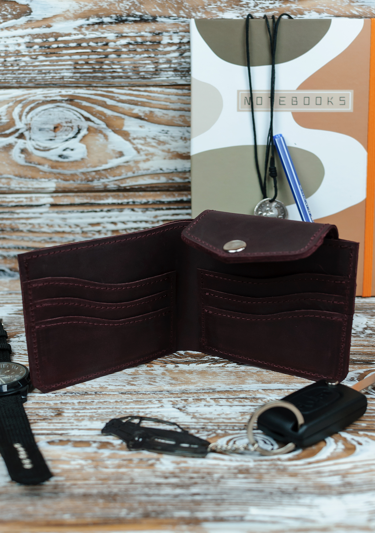 Гаманець шкіряний DNK Leather DNK-LW-08-col.L бордовий Гаманець шкіряний DNK Leather DNK-LW-08-col.L бордовий