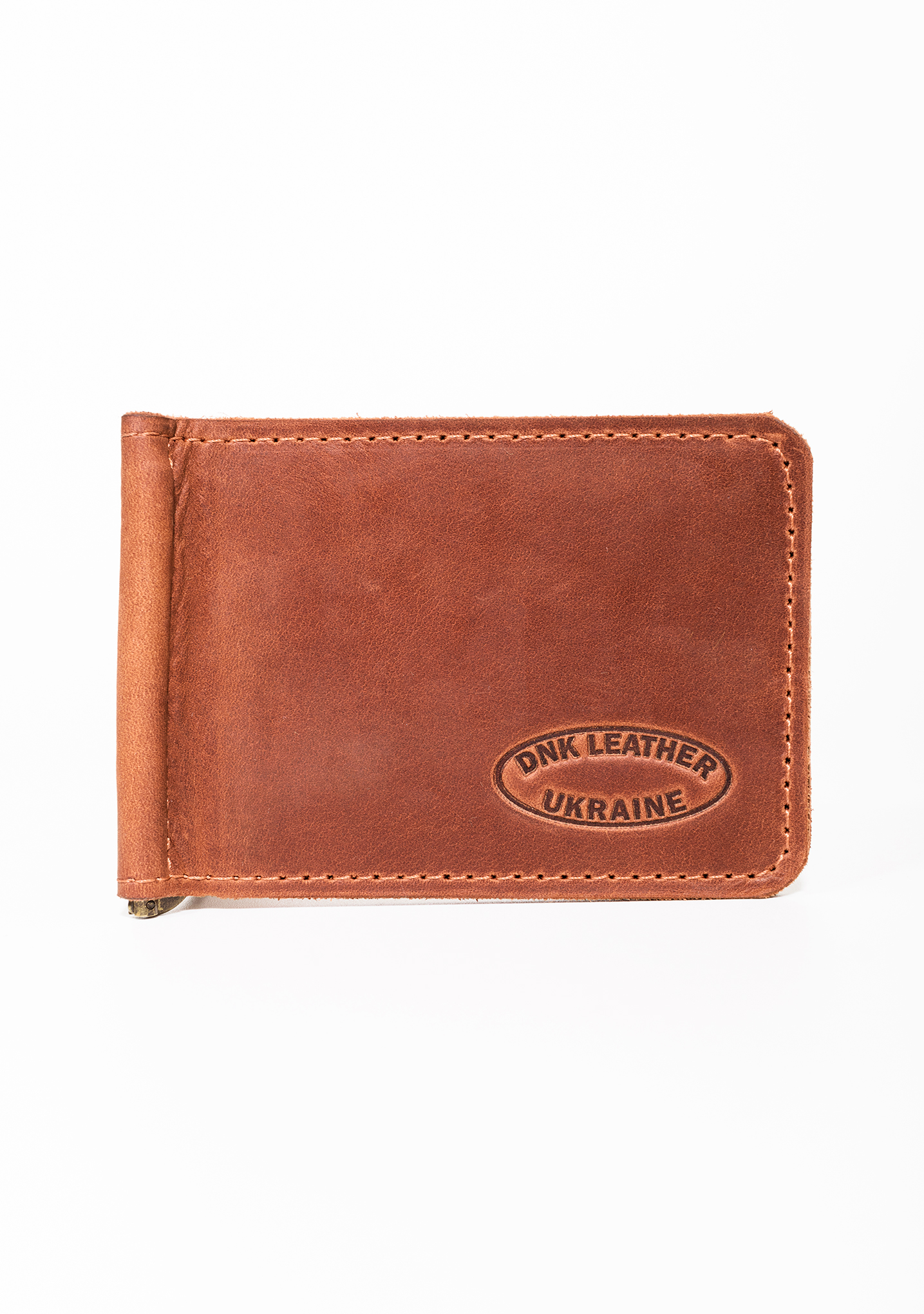 Затиск шкіряний для купюр DNK Leather DNK-LW-09-col.N рудий Затиск шкіряний для купюр DNK Leather DNK-LW-09-col.N рудий