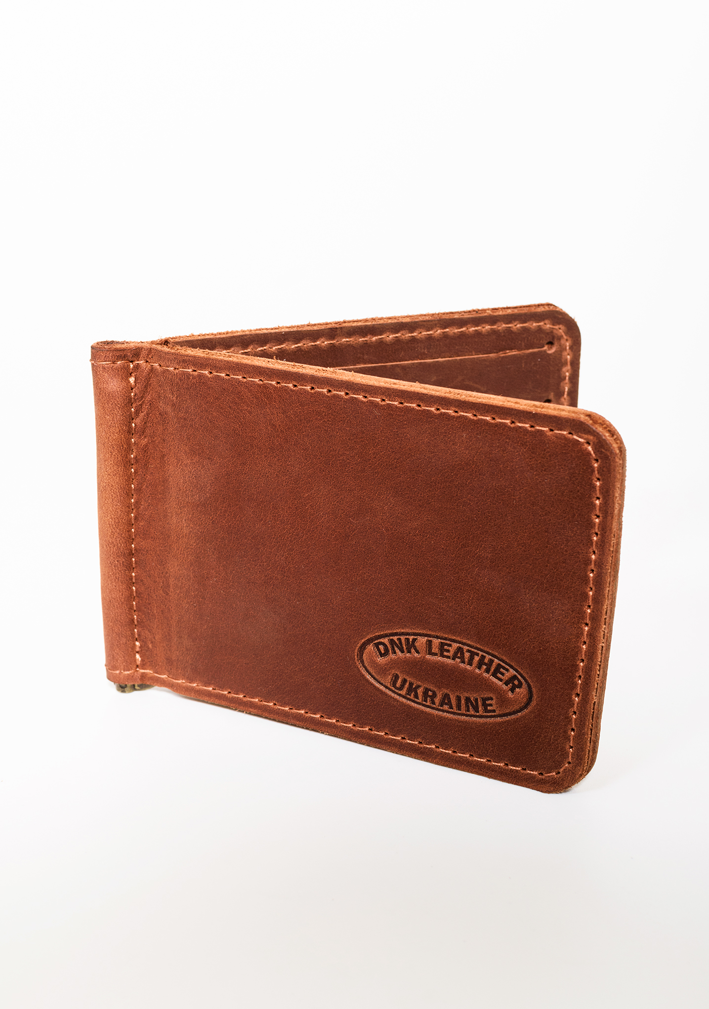 Затиск шкіряний для купюр DNK Leather DNK-LW-09-col.N рудий Затиск шкіряний для купюр DNK Leather DNK-LW-09-col.N рудий