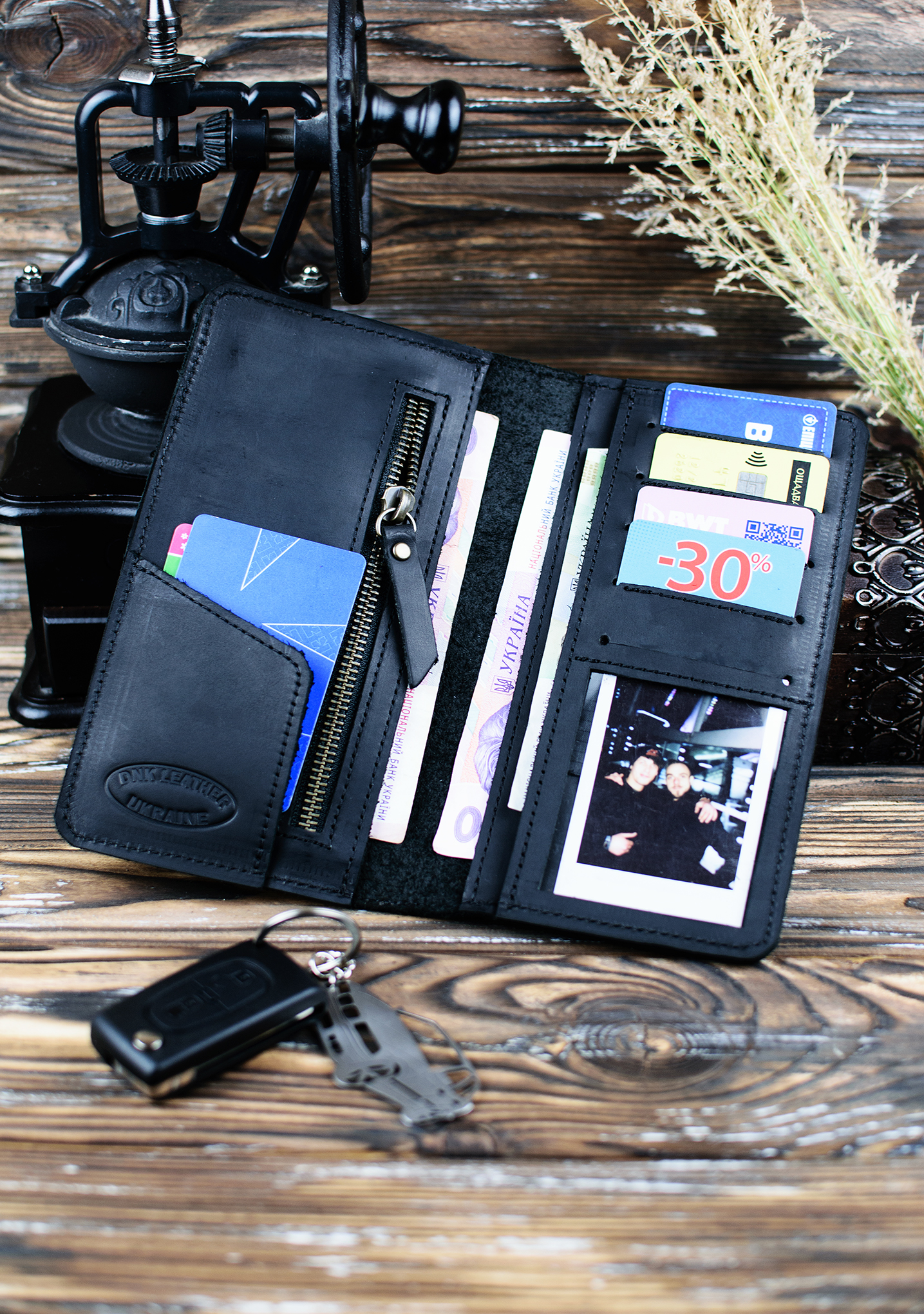 Гаманець шкіряний DNK Leather DNK-LW-11-col.J чорний Гаманець шкіряний DNK Leather DNK-LW-11-col.J чорний