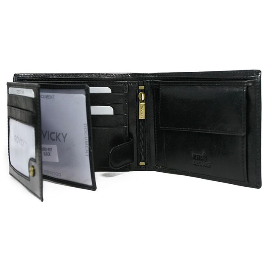 Гаманець чоловічий Rovicky N992-RVT-BLACK Гаманець чоловічий Rovicky N992-RVT-BLACK