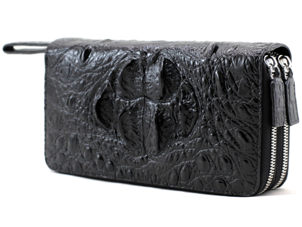 Сумка-гаманець (клатч) зі шкіри крокодила NHG-1588-Black Сумка-гаманець (клатч) зі шкіри крокодила NHG-1588-Black